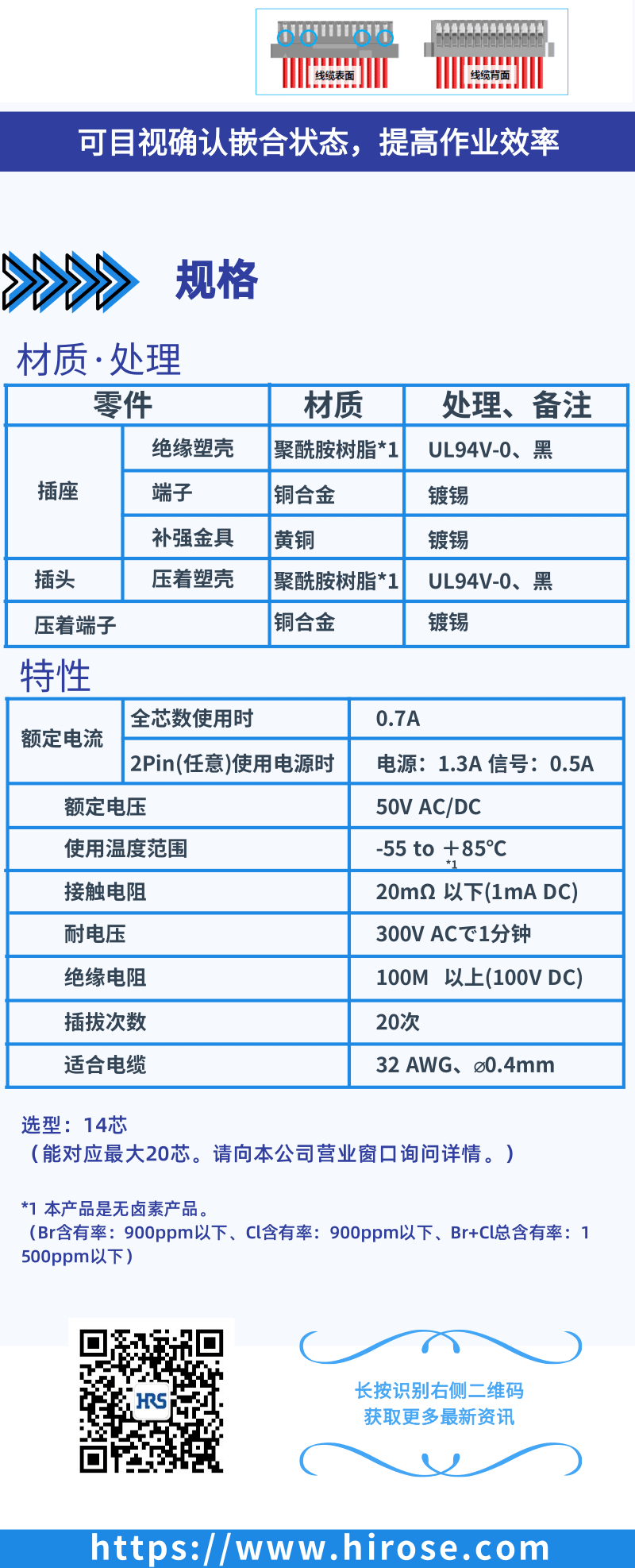 【產(chǎn)品推薦】Signal Bee 0.6mm間距，小型，牢固，板對(duì)線(xiàn)連接器-DF53系列